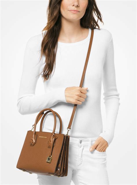 michael kors mercer brown|michael kors mercer crossbody.